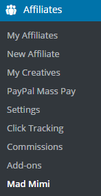 affiliates-manager-madmimi-menu