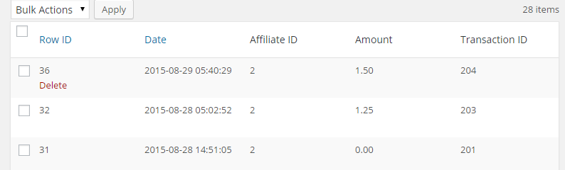 screenshot showing how to manually adjust an affiliate commission